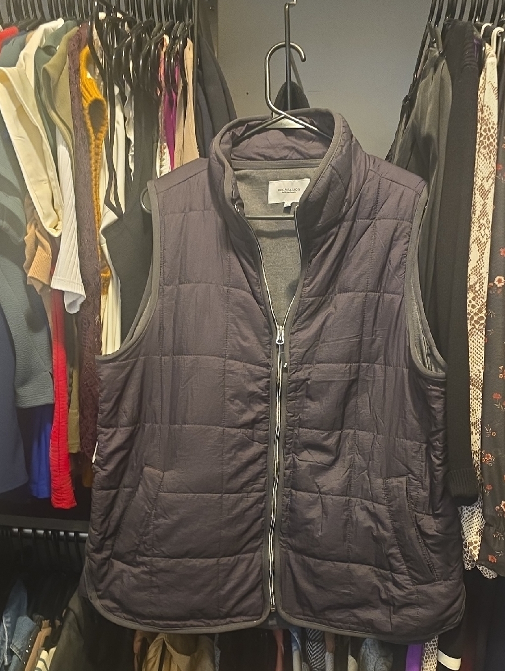 Women's Charcoal Packable Quilted Vest